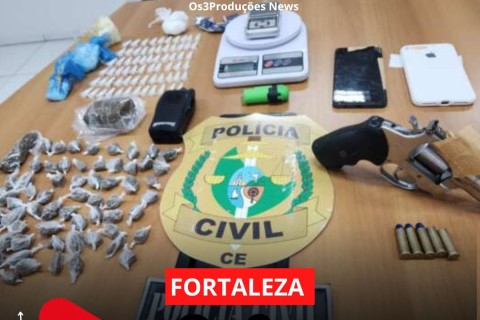 Polícia civil prende suspeito após ataque a viatura durante cumprimento de mandado de prisão no dias Macedo em Fortaleza